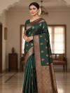 Banarase Saree - Dark green